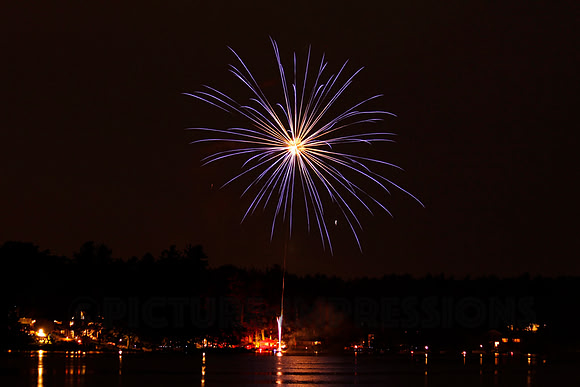 Fireworks on Cobbetts Pond, Windham, NH