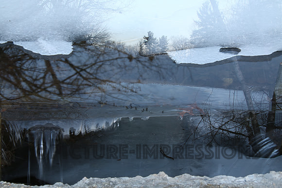 Cobbetts Pond ice out layer collage, Windham, NH