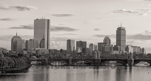 Boston Skyline from Cambridge over Charles River