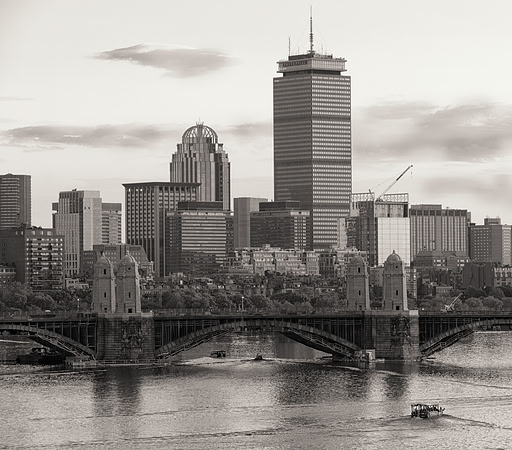 Boston Skyline from Cambridge over Charles River